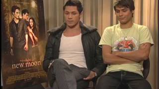 New Moon Twilight Interview Alex Meraz and Kiowa Gordon [upl. by Ydner308]