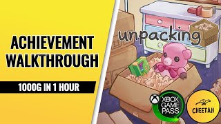 Unpacking  Achievement Walkthrough EASY XBOX GAME PASS COMPLETION [upl. by Mateo]