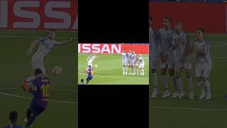 Unstapable free kick Leo Messi vs Liverpool shorts messi [upl. by Yedsnil]