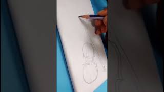 Easy drawing VIOLIN 🎻art violin  ✨✨ Full video in video section ✨✨ [upl. by Sebastiano947]