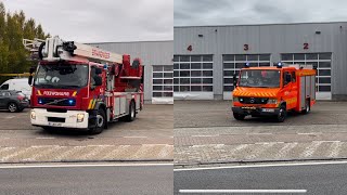 Uitruk brandweer post Putte voor bijstand ziekenwagen ladder in Beerzel Putte [upl. by Neelrahs82]