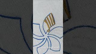 Flower Embroidery  Super Unique Very Easy Stitch Flower Hand Embroidery Needle Work shorts [upl. by Muller]