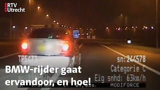 Achtervolging door Verkeerspolitie BMWbestuurder negeert volgenteken  RTV Utrecht [upl. by Arihsa]