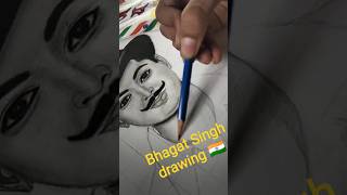 💓 bhagat Singh drawing independence day 🇮🇳shorts trending [upl. by Ennaeirrac233]