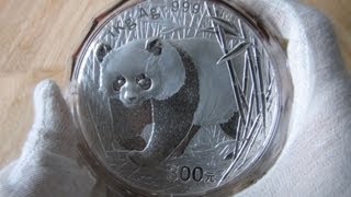 HD 2002 Chinese Silver Panda  1 Kilo Silver Coin [upl. by Popele]