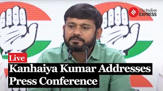 Congress Press Conference Kanhaiya Kumar Addresses Press Conference At AICC HQ In Delhi [upl. by Attaynek]