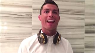 Cristiano Ronaldo singing with RedOne Dont You Need Somebody [upl. by Zinck]