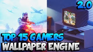 TOP 15 WALLPAPERS ESTILO GAMER 20   WALLPAPER ENGINE  DESCARGA [upl. by Eimrej262]