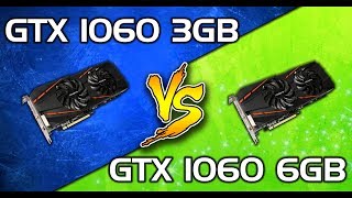 GTX 1060 3GB vs GTX 1060 6GB  COMPARISON [upl. by Naujled]