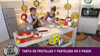 Tarta de frutilla con crema en 5 pasos [upl. by Atoked]