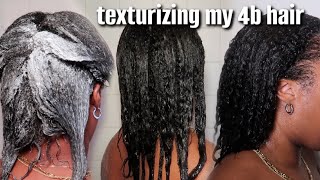 I TEXTURIZED MY 4B NATURAL HAIR AND THIS HAPPENED  low densityfine amp low porosity [upl. by Aisayt]