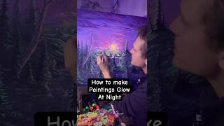 How I paint Glow in the Dark Fluorescent Oil Paintings ✨ art oilpainting painting [upl. by Akenahc]