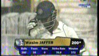 India vs Pak 2nd Test  Excellent 200 from Wasim Jaffer [upl. by Tristas]