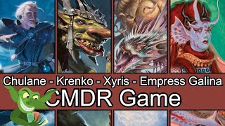 Three blue decks and a goblin Chulane vs Krenko vs Xyris vs Empress Galina EDH  CMDR game [upl. by Clemmy]