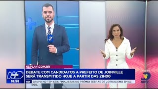 Candidatos à Prefeitura de Joinville participam de debate ao vivo [upl. by Dnomsaj]