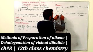 Methods of Preparation of alkene  Dehalogenation of vicinal dihalide  ch8  12th class chemistry [upl. by Barby996]