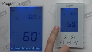 F902GFCI Floor Heating Thermostat 7 Day Programming [upl. by Retxed267]