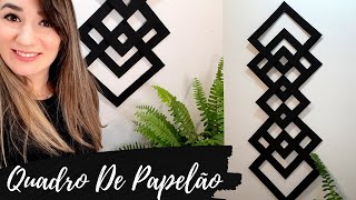 Quadro decorativo de papelão DIY FAÇA VOCÊ MESMO [upl. by Gierc]