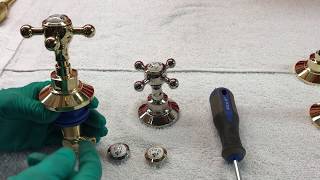 Replacing Cartridge on Lavatory Faucet with Cross Handle [upl. by Hailat550]