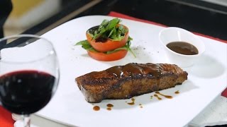 PanSeared NY Strip wKobe Steak Sauce  in Vietnamese [upl. by Tiersten288]