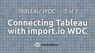 Tableau Web Data Connector Import io [upl. by Meehan737]