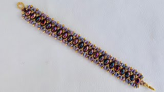 Beading Bracelet 💎 Beading Tutorial [upl. by Annahsal]