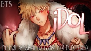 ◤Nightcore◢ ↬ Idol lyrics  BTS [upl. by Rennat]