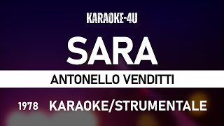 Sara  Antonello Venditti Versione KARAOKE [upl. by Dearborn71]