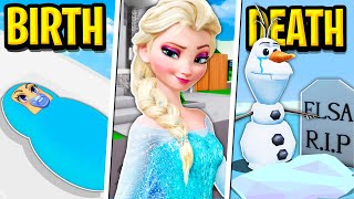 Birth To Death of ELSA in Roblox BROOKHAVEN RP Frozen [upl. by Annaer]