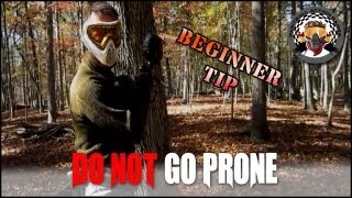 How to play paintball Beginner Paintball Tip  Dont Go Prone [upl. by Zared]