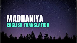 MADHANYA Lyrics  ENGLISH TRANSLATION  Rahul Vaidya amp Disha Parmar  Asees Kaur  Lijo DJ Chetas [upl. by Ainitsirc548]