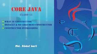 Core Java Bangla TutorialConstructor Concept Class 11 [upl. by Milewski]