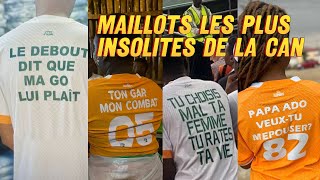 Top flocages maillots les plus insolites de la CAN COTE DIVOIRE 2023 [upl. by Melisandra]