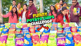 Unlimited Potato Chips Big Funny Challenge With Family [upl. by Miyasawa]