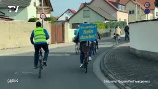 Fahrraddemo gegen Windkraftanlagen in Waldpolenz [upl. by Pammie244]