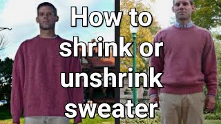 How to Shrink a Wool Sweater  Blocking Hot Water Hack [upl. by Olpe527]