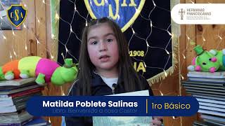 Concurso Booktubers BiblioCRA 2024  Matilda Poblete Salinas 1° básico [upl. by Pare]