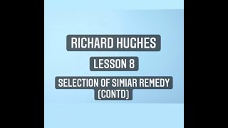 Richard Hughes lesson 8 [upl. by Melmon]