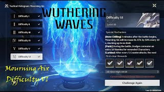 Wuthering Waves  Tactical Hologram Mourning Aix  Cheese strat with this bug [upl. by Anaes]