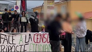 Campus de Sciences Po Menton bloqué  66 étudiants verbalisés pour leur action [upl. by Etnauj95]