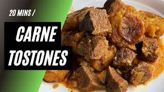 Carne con TOSTONES paso a paso [upl. by Namrehs]