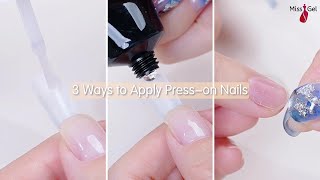 Nail Hack  How to Apply Presson Nail Glue Gel or Stickers You Decide [upl. by Irena]