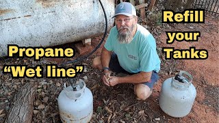 Empty Propane Tank No Problem  Refill Small Tanks with a Wet Line [upl. by Teria]