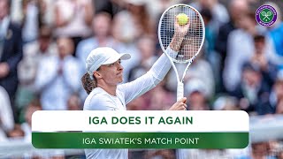 Iga Swiatek  Winning moment  Second round  Wimbledon 2024 [upl. by Kai]