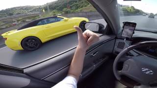 Hyundai Azera V6 33 Acelerando na Rodovia Castello Branco Test Drive Onboard POV GoPro [upl. by Orelie219]