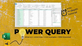 Power Query Tutorial  What is it how to use it amp 4 complete examples  Free download [upl. by Ysdnyl]