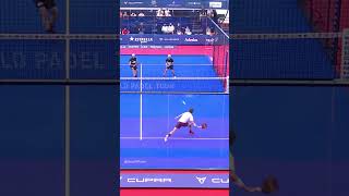 INCREDIBLE recovery 🚀🚀 Padel Highlights bestofpadel [upl. by Aisorbma237]