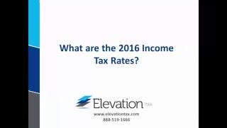 2016 Income Tax Brackets and Rates [upl. by Eisler]