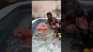 7ാം മാസത്തിൽ മോളെ Swimming Pool ൽ ഇട്ടപ്പോൾ😐shortsvideo swimming trendingshorts [upl. by Erasmus]