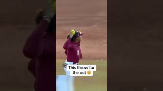 INSANE Softball THROW 🤯 shorts [upl. by Haramat340]